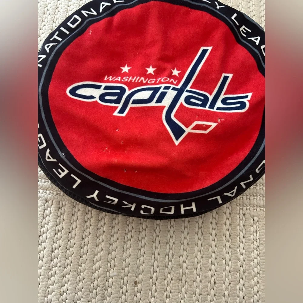 NHL Washington Capitals Soft Red White Blue Hockey Puck Pillow